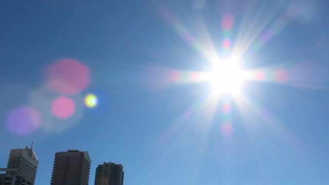 太陽がまぶしい